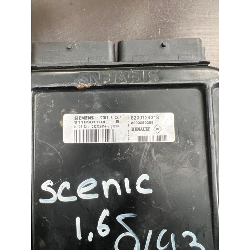 Електронний блок керування (ЕБУ) Renault Scenic 1.6 8200124318 8200080285 S118301104B